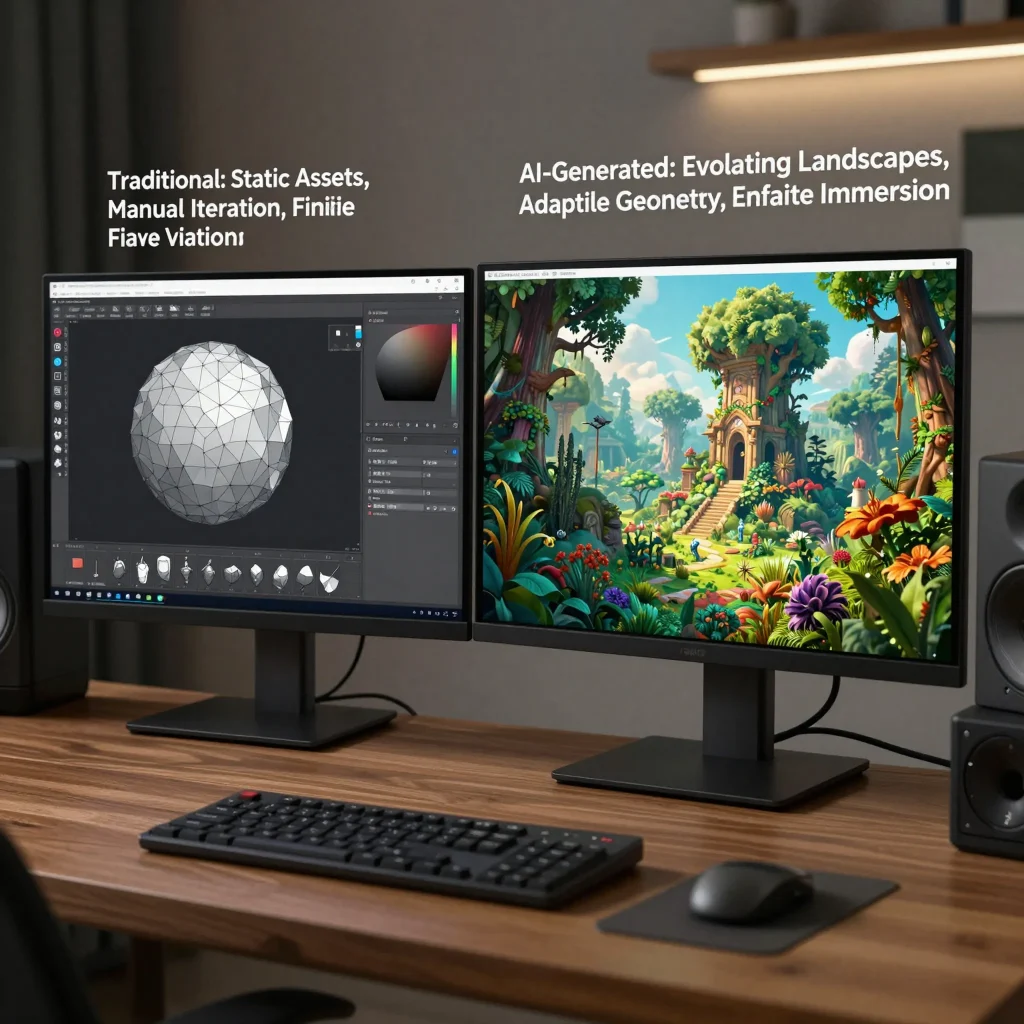 AI generated game worlds