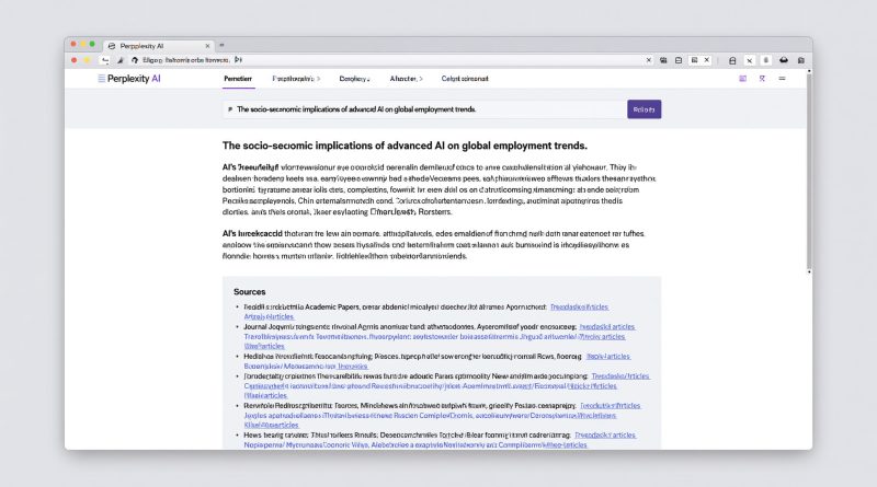 Perplexity AI research tool